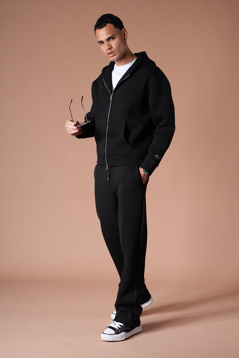 Ensemble jogging unisexe – Veste à capuche oversize & pantalon de survêtement confortable noir