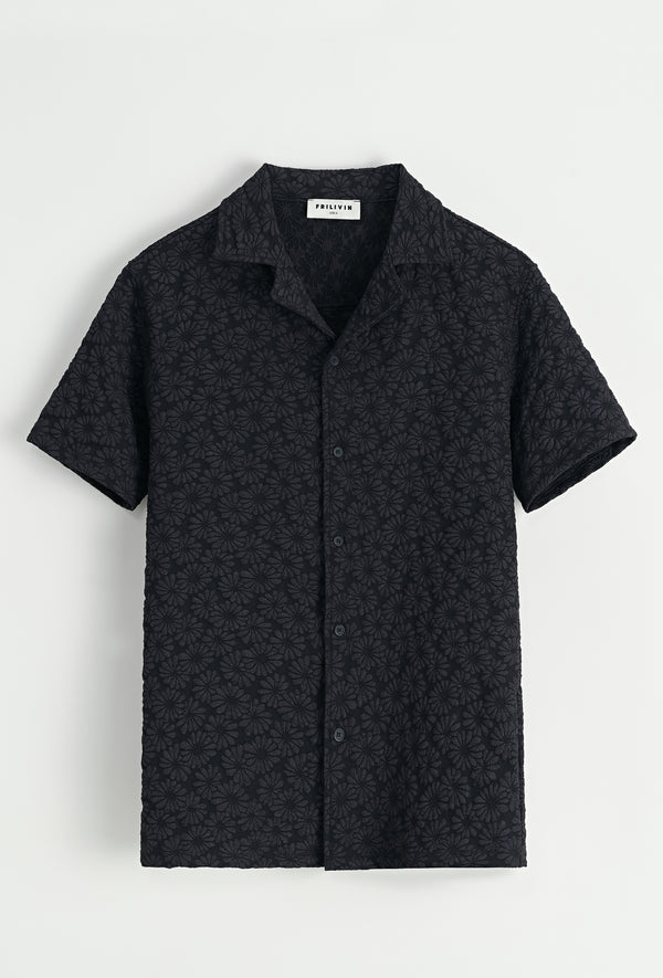 CHEMISE- FLOWER BLACK FULL