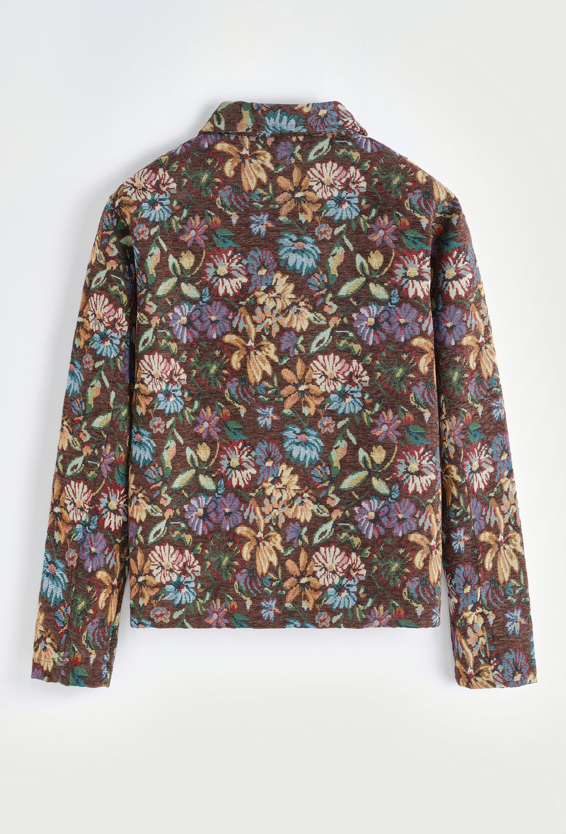 VESTE - FLOWER BROWN