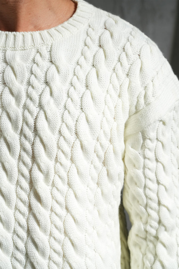 PULL - MODELE TORSADE ECRU