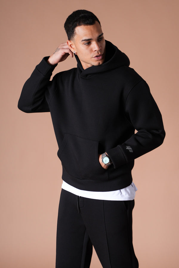 Ensemble jogging unisexe – Sweat à capuche oversize & pantalon de survêtement confortable noir