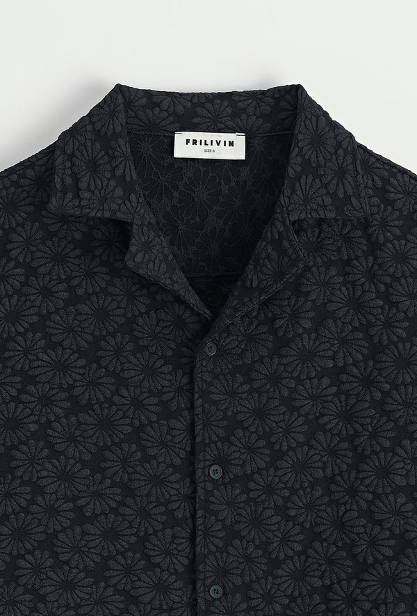 CHEMISE- FLOWER BLACK FULL