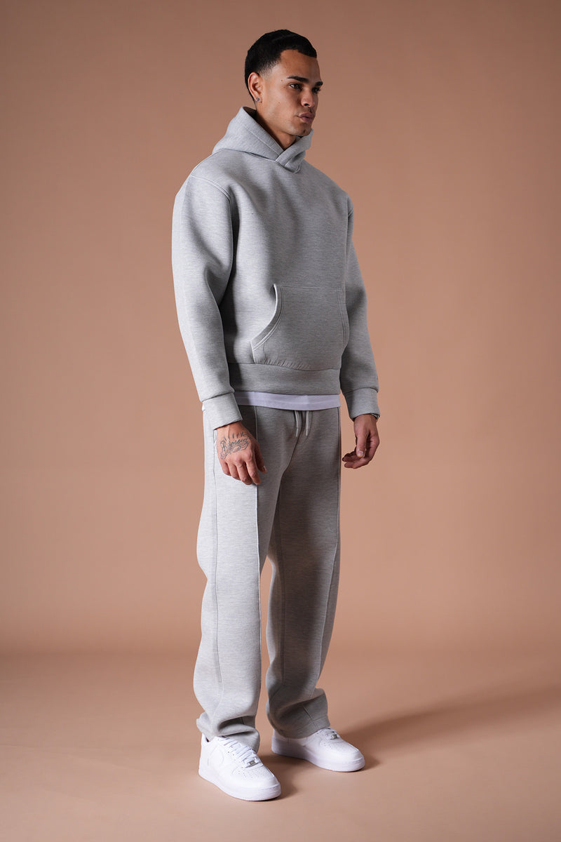 Ensemble jogging unisexe – Sweat à capuche oversize & pantalon de survêtement confortable gris