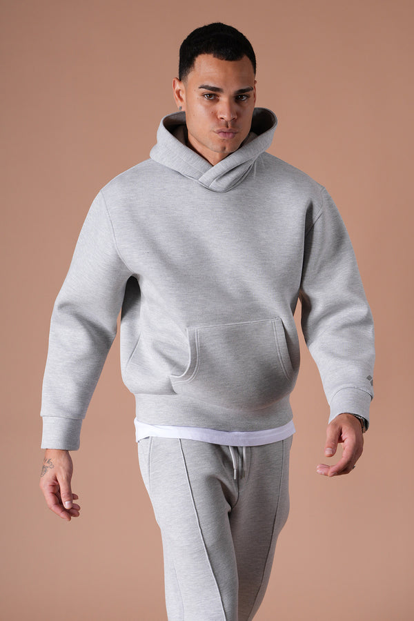 Ensemble jogging unisexe – Sweat à capuche oversize & pantalon de survêtement confortable gris