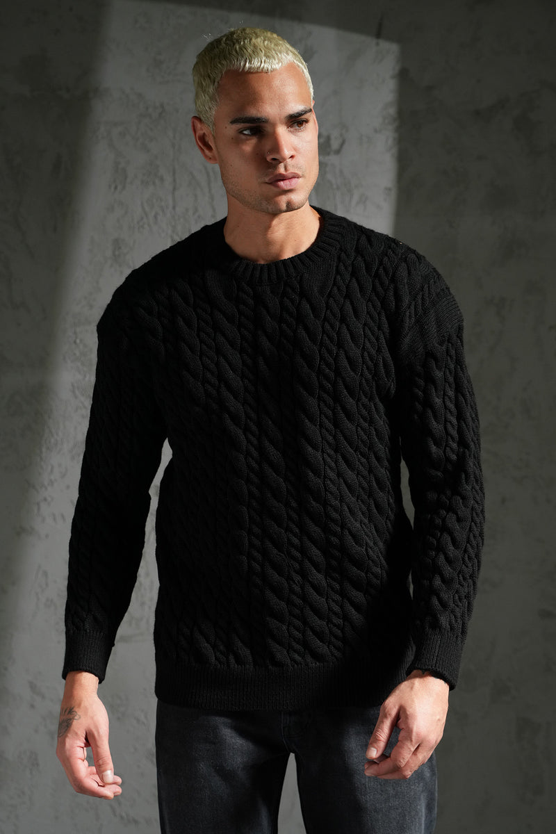 PULL - MODELE TORSADE BLACK