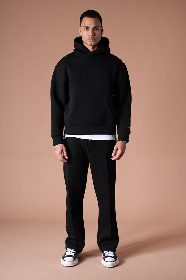 Ensemble jogging unisexe – Sweat à capuche oversize & pantalon de survêtement confortable noir