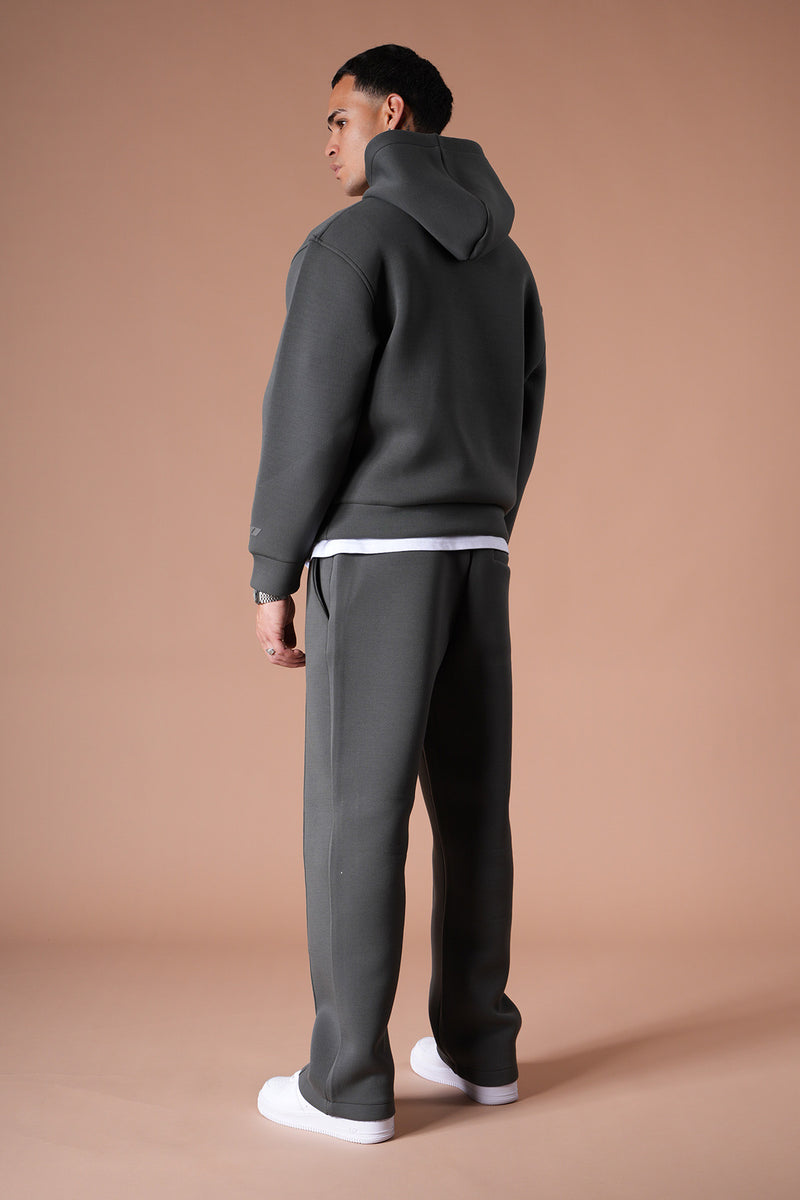 Ensemble jogging unisexe – Sweat à capuche oversize & pantalon de survêtement confortable anthracite