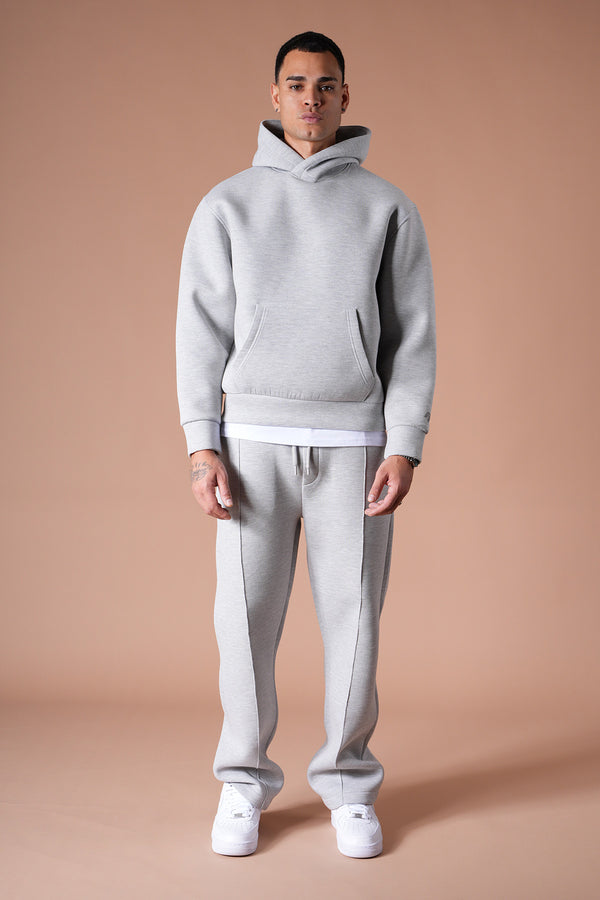 Ensemble jogging unisexe – Sweat à capuche oversize & pantalon de survêtement confortable gris