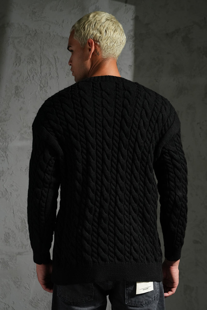 PULL - MODELE TORSADE BLACK
