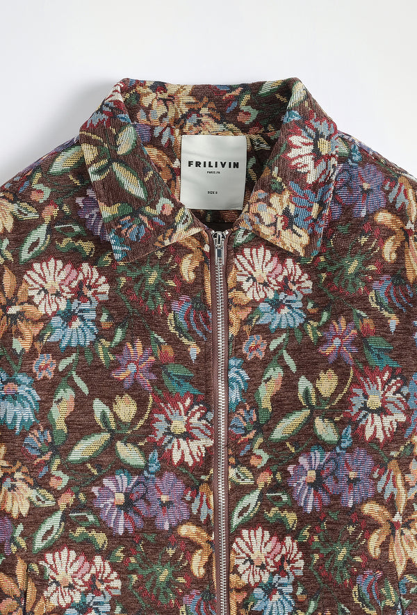 VESTE - FLOWER BROWN