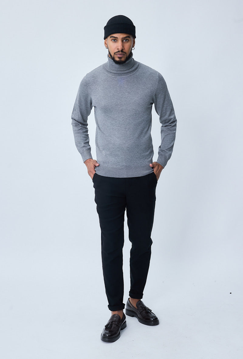🖤 Pull Col Roulé Streetwear – Style Urbain & Confort