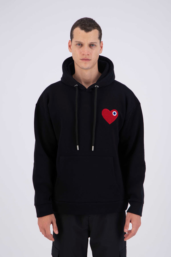 SWEAT COEUR NOIR