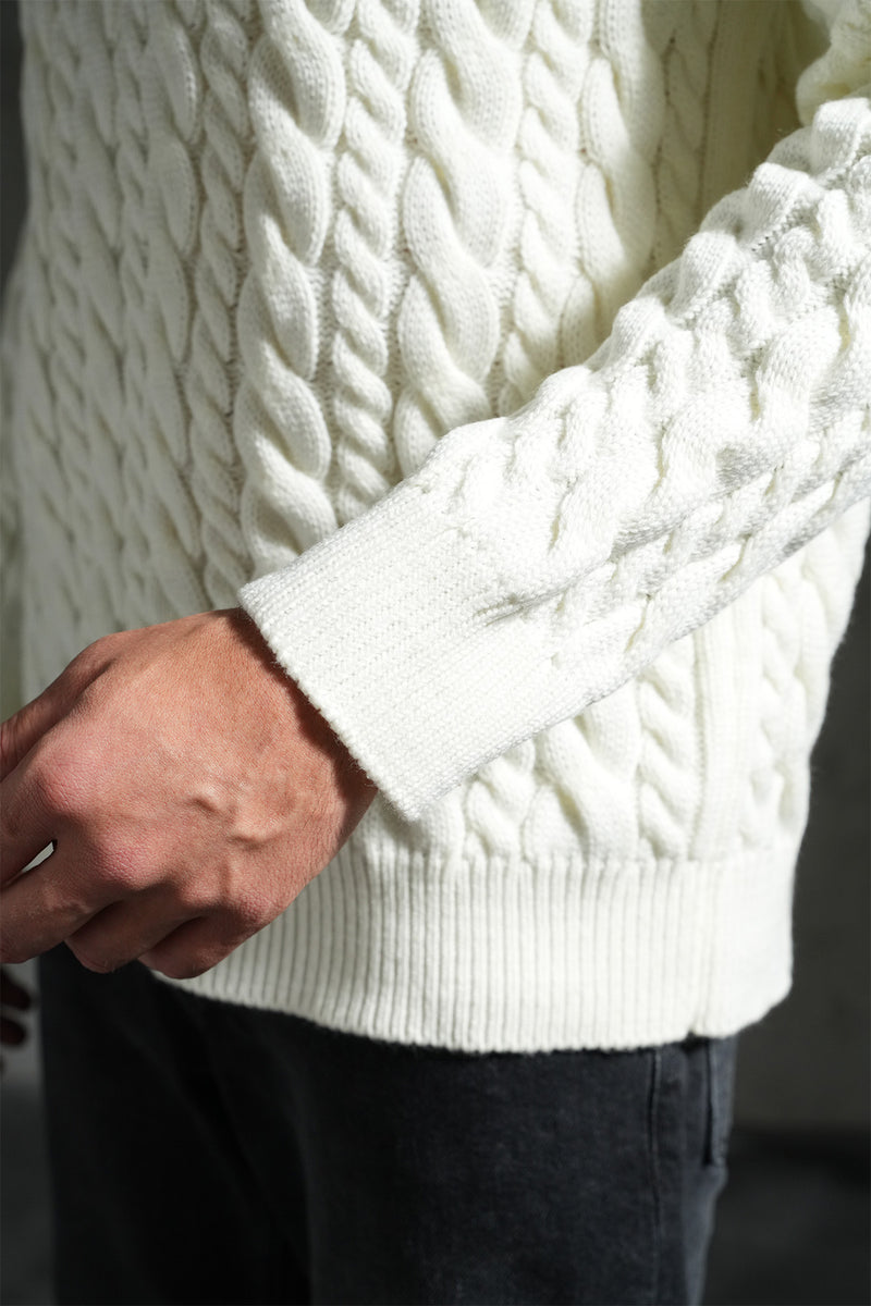 PULL - MODELE TORSADE ECRU