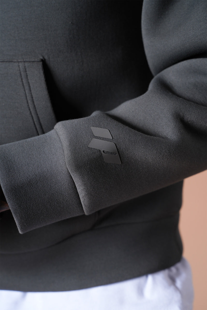 Ensemble jogging unisexe – Sweat à capuche oversize & pantalon de survêtement confortable anthracite