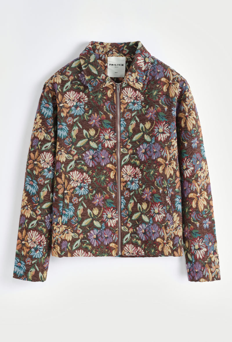VESTE - FLOWER BROWN