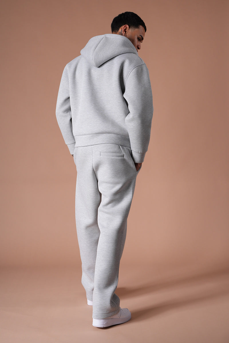 Ensemble jogging unisexe – Veste à capuche oversize & pantalon de survêtement confortable gris