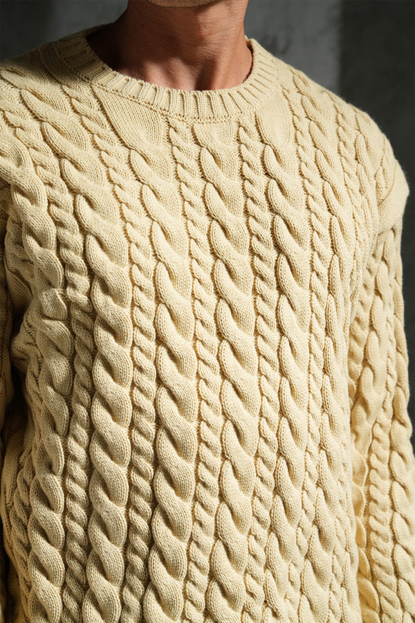 PULL - MODELE TORSADE BEIGE